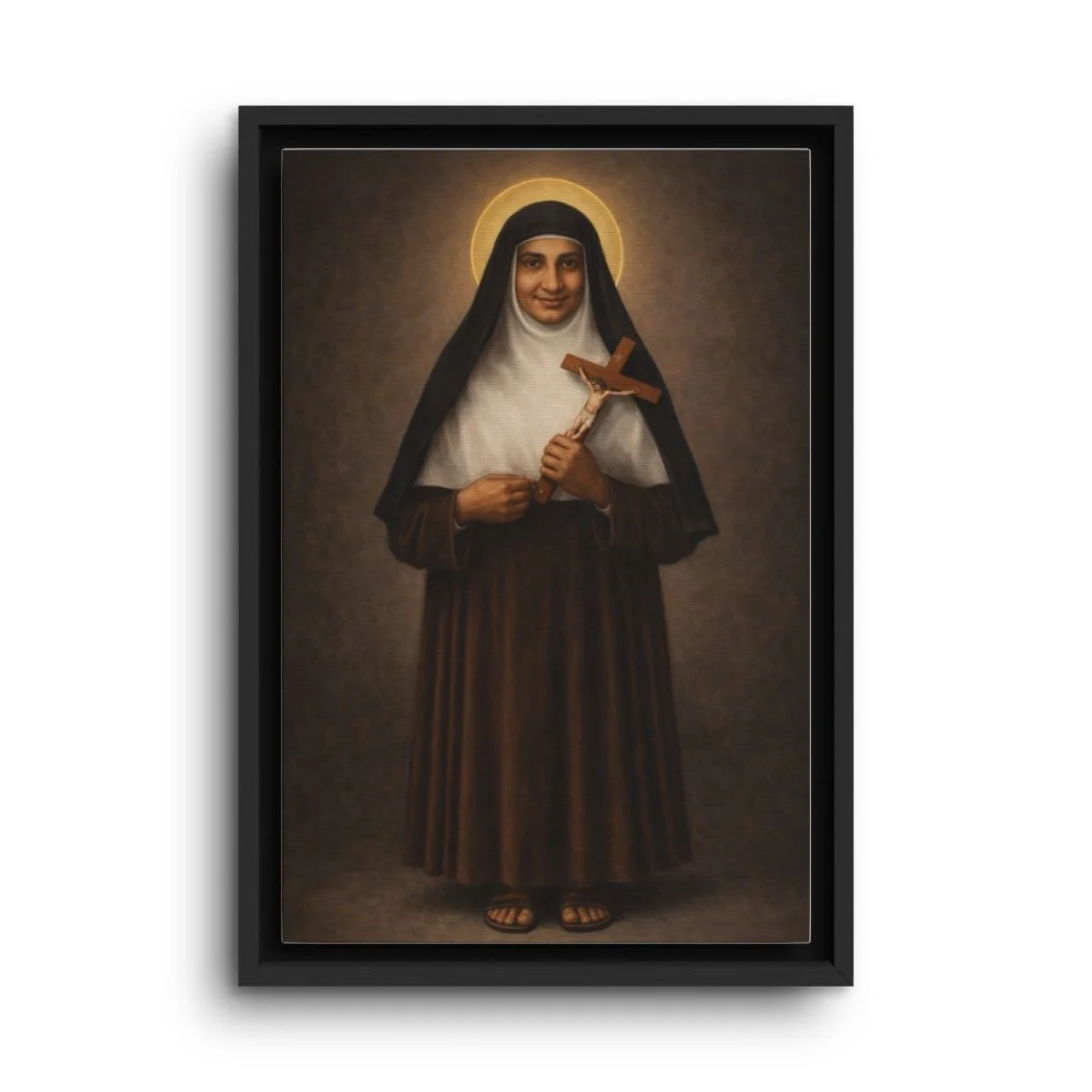 Saint Euphrasia Eluvathingal framed canvas icon print