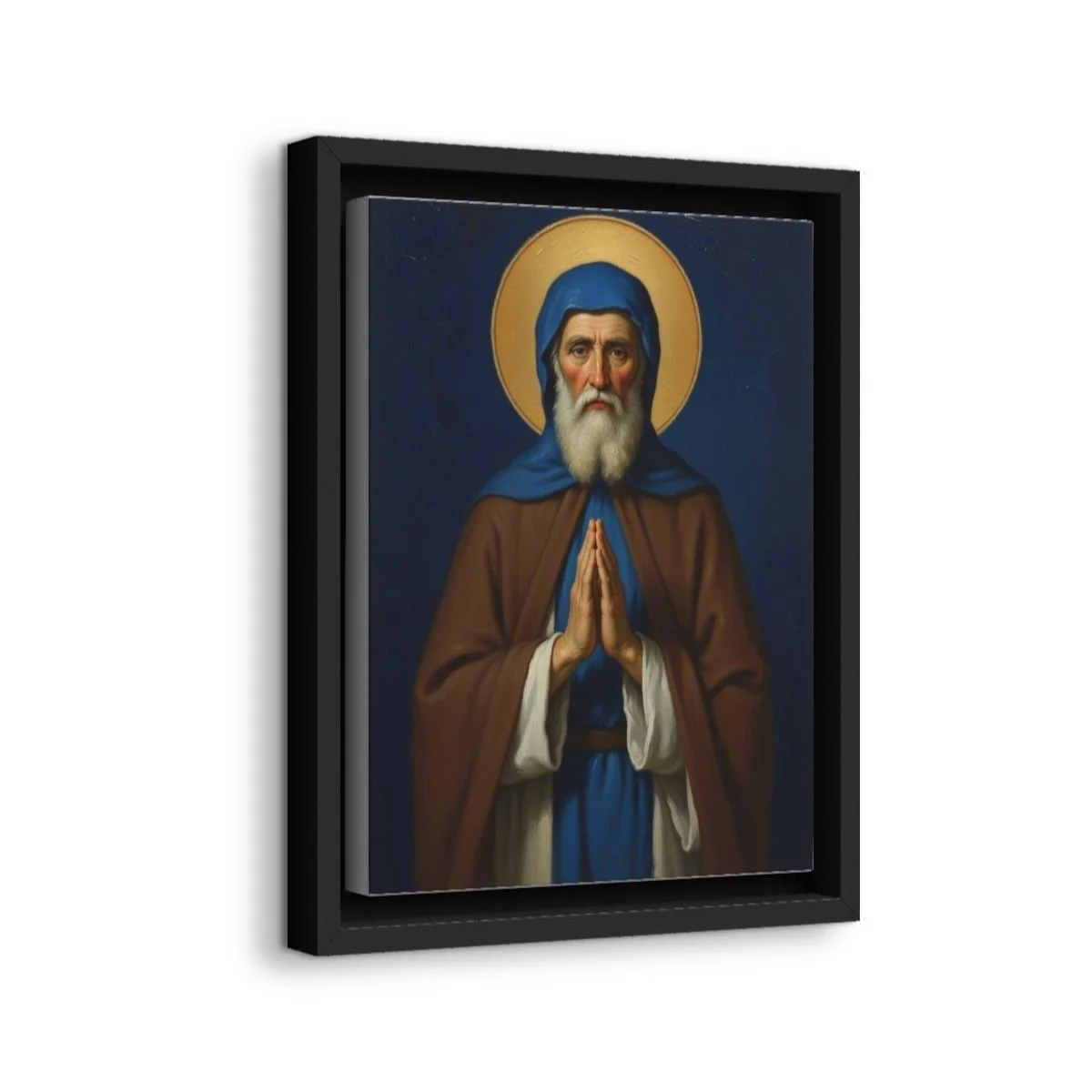 Saint Nilus the Younger icon on gallery-wrapped canvas, product photo 2