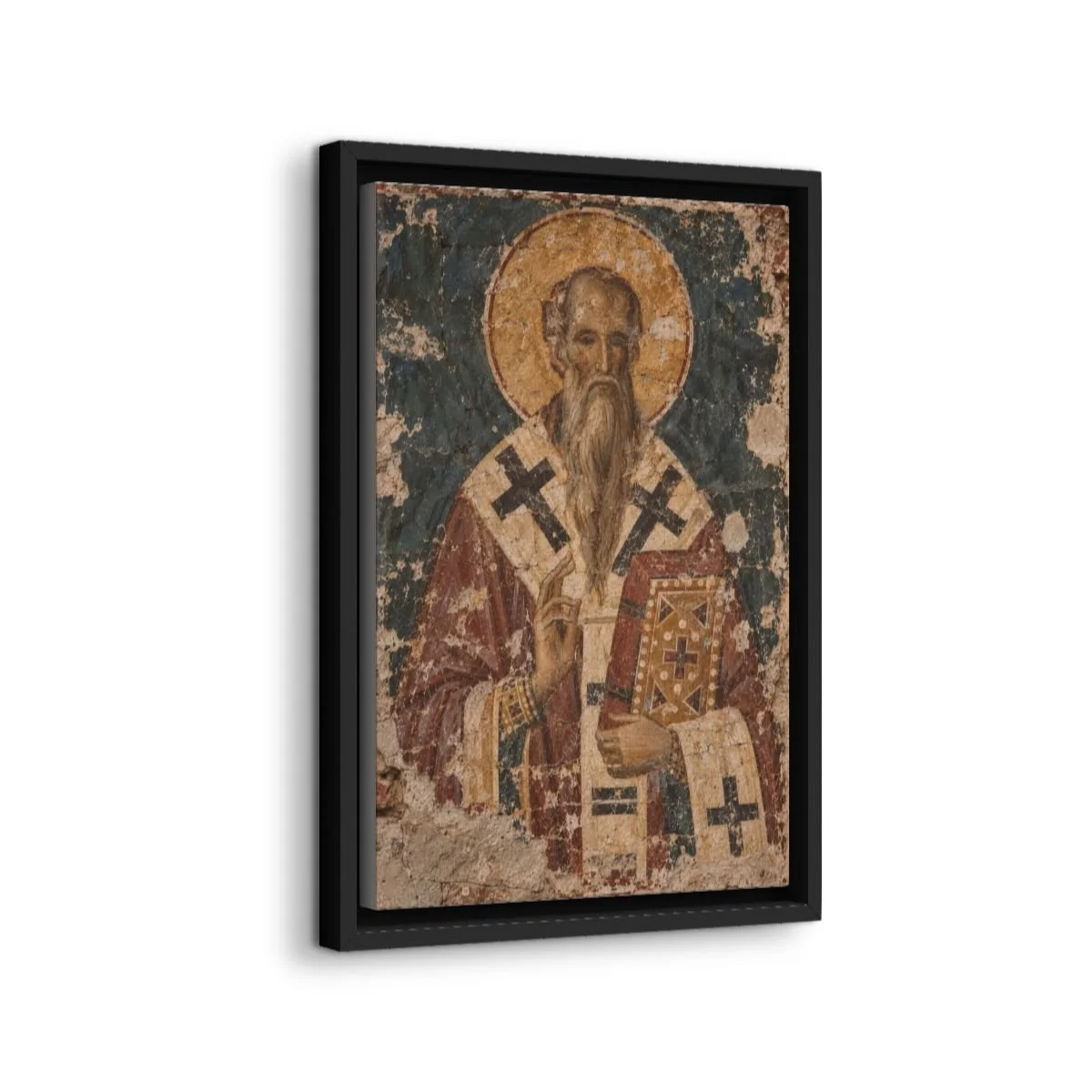 Saint Menas of Polotsk icon on gallery-wrapped canvas, product photo 2