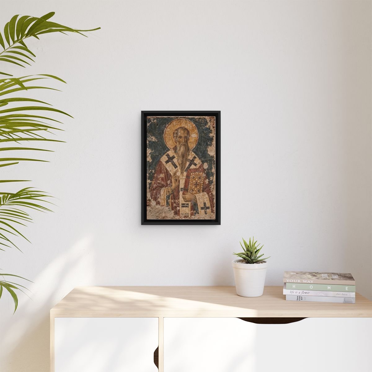 Saint Menas of Polotsk icon on gallery-wrapped canvas, product photo 3