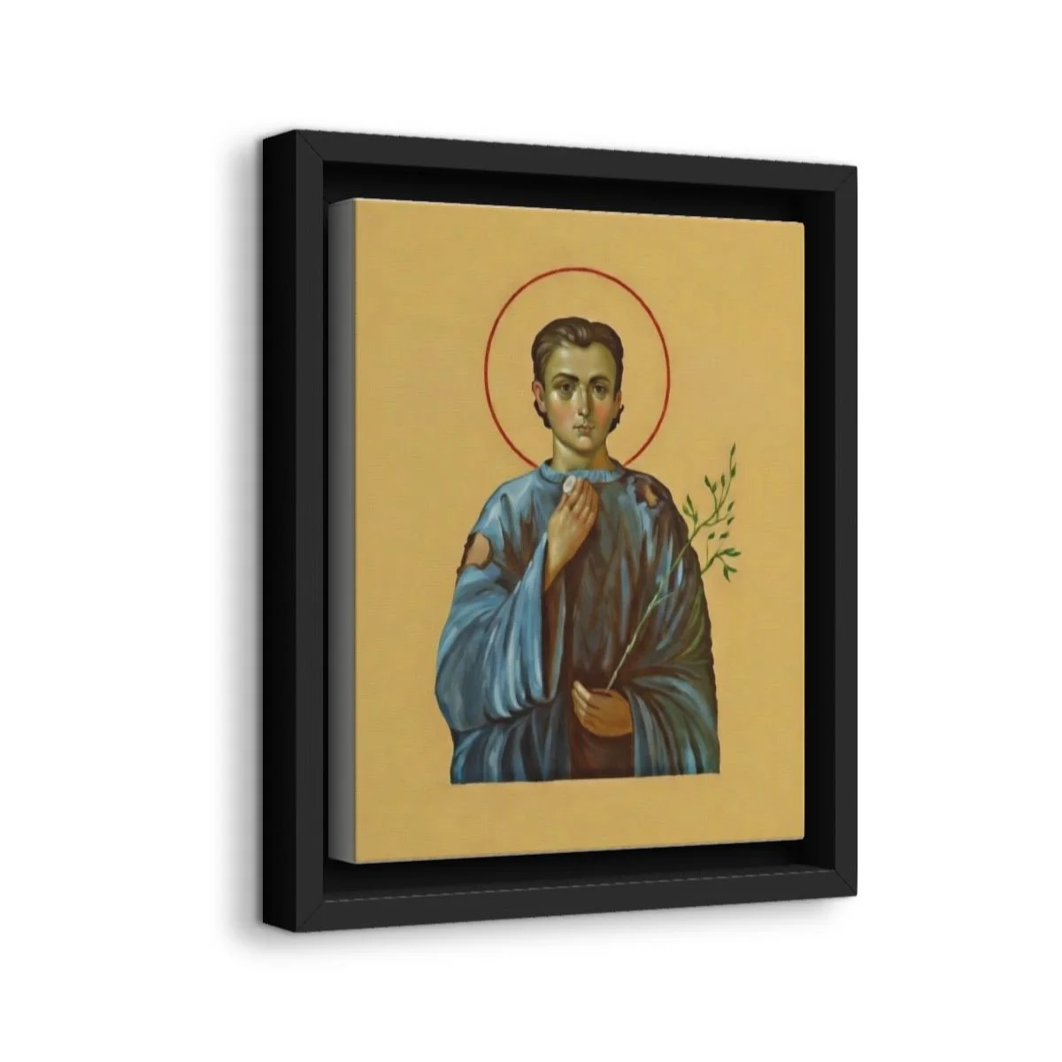 Saint John of Ustiug icon on gallery-wrapped canvas, product photo 3
