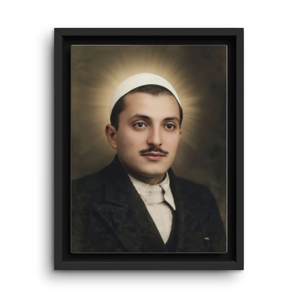 Blessed Fran Mirakaj framed canvas icon print