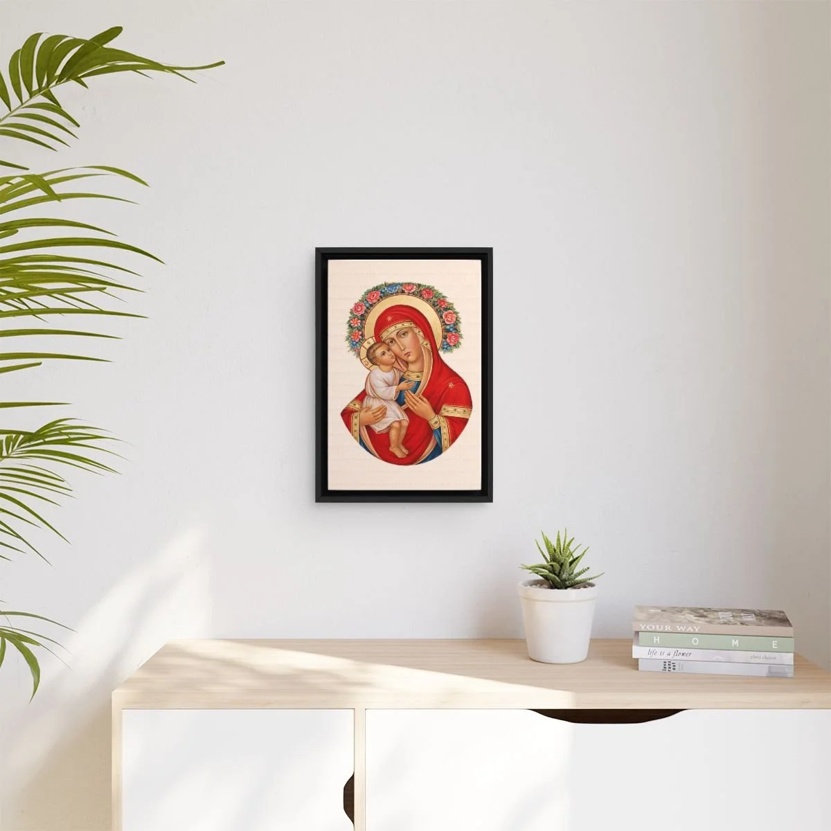 Zhirovitskaya Icon of the Mother of God icon on gallery-wrapped canvas, product photo 3