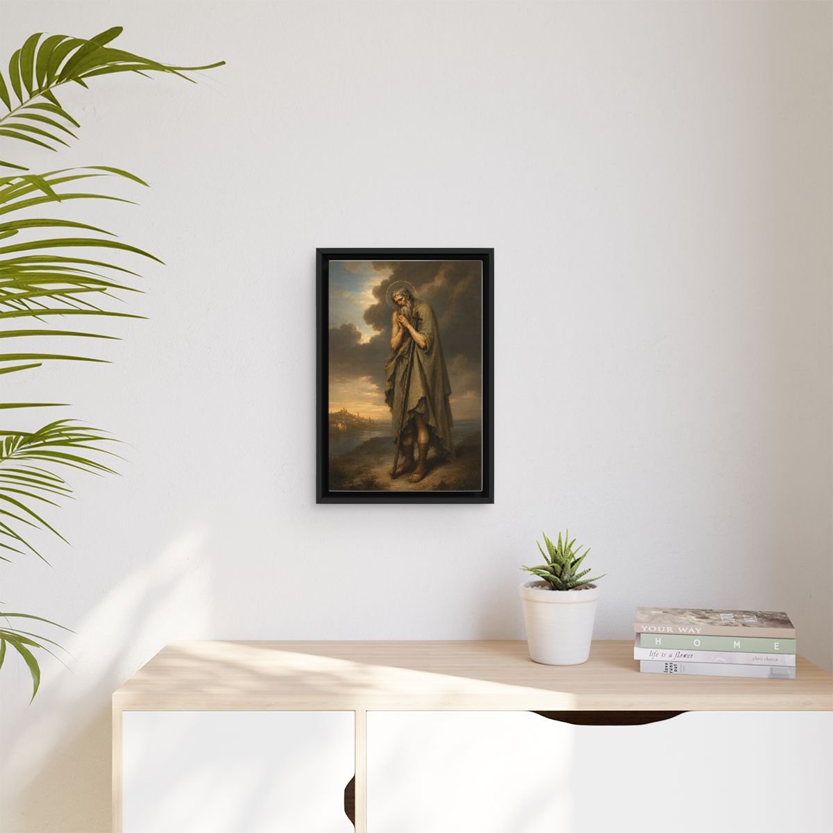 Saint Thomas the Fool of Syria icon on gallery-wrapped canvas, product photo 3