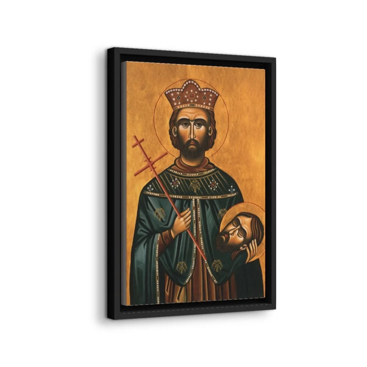 Saint Jovan Vladimir icon on gallery-wrapped canvas, product photo 2