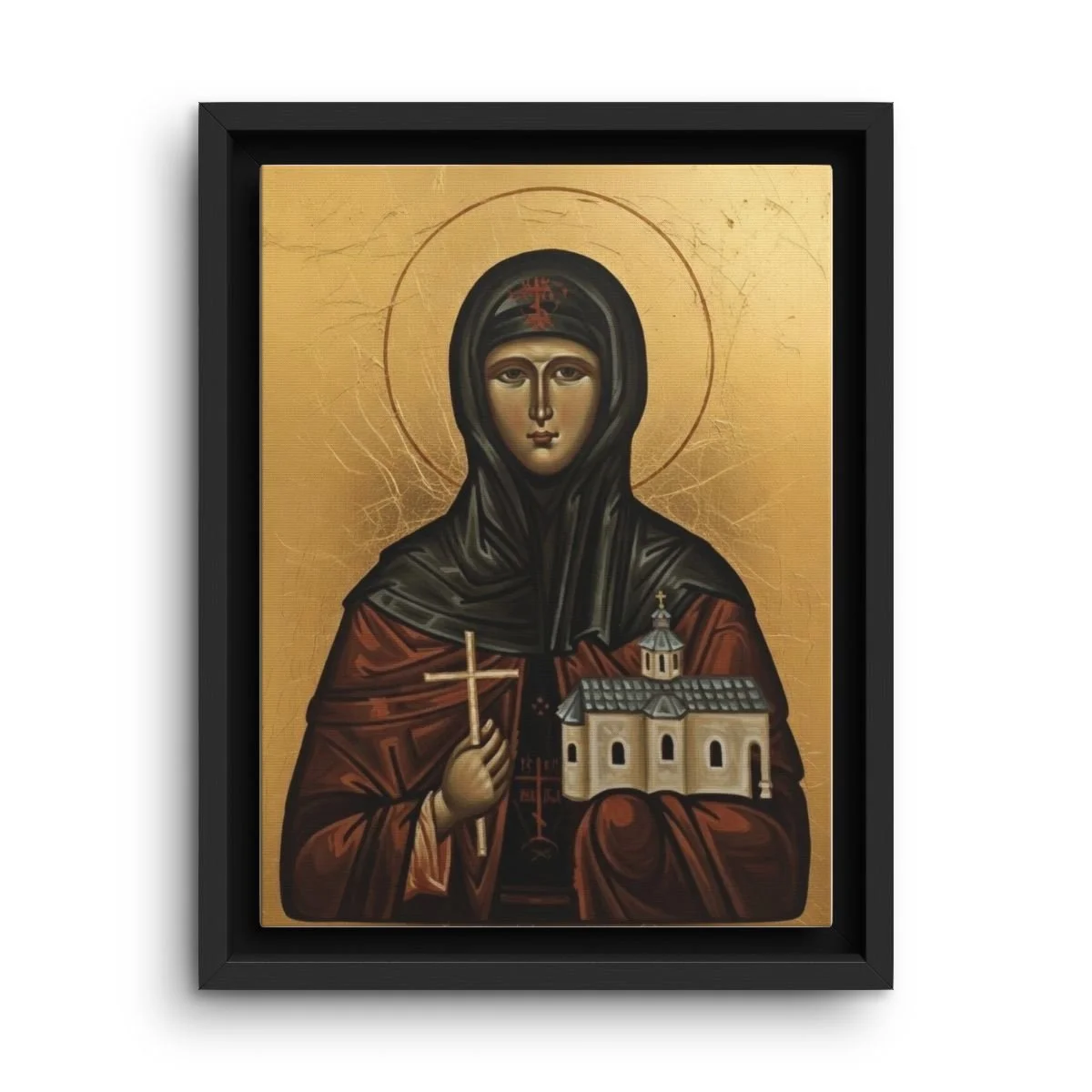 Saint Angeline of Albania framed canvas icon print