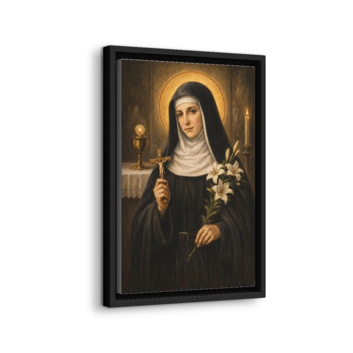 Saint Juliana icon on gallery-wrapped canvas, product photo 2