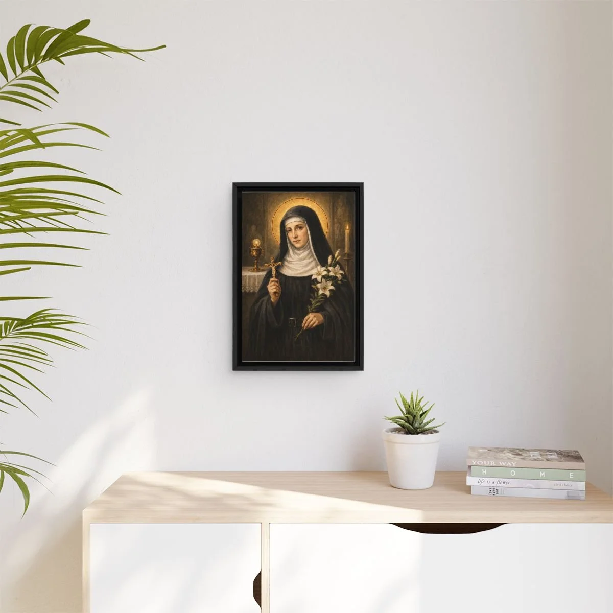 Saint Juliana icon on gallery-wrapped canvas, product photo 3