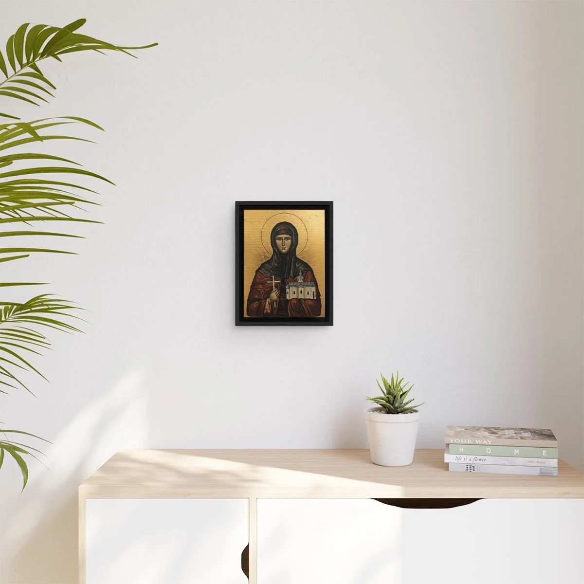 Saint Angeline of Albania icon on gallery-wrapped canvas, product photo 3