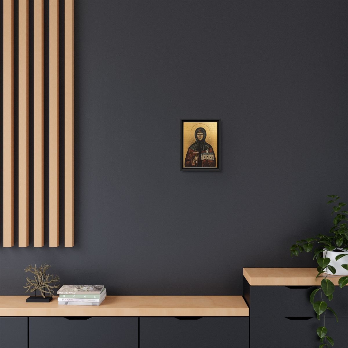 Saint Angeline of Albania icon on gallery-wrapped canvas, product photo 4