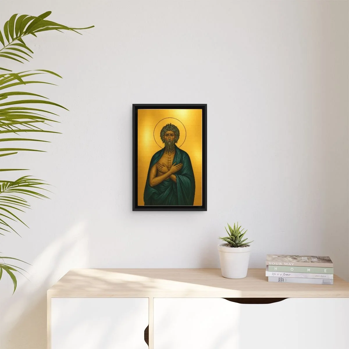 Saint Andrew the Fool-for-Christ of Constantinople icon on gallery-wrapped canvas, product photo 3