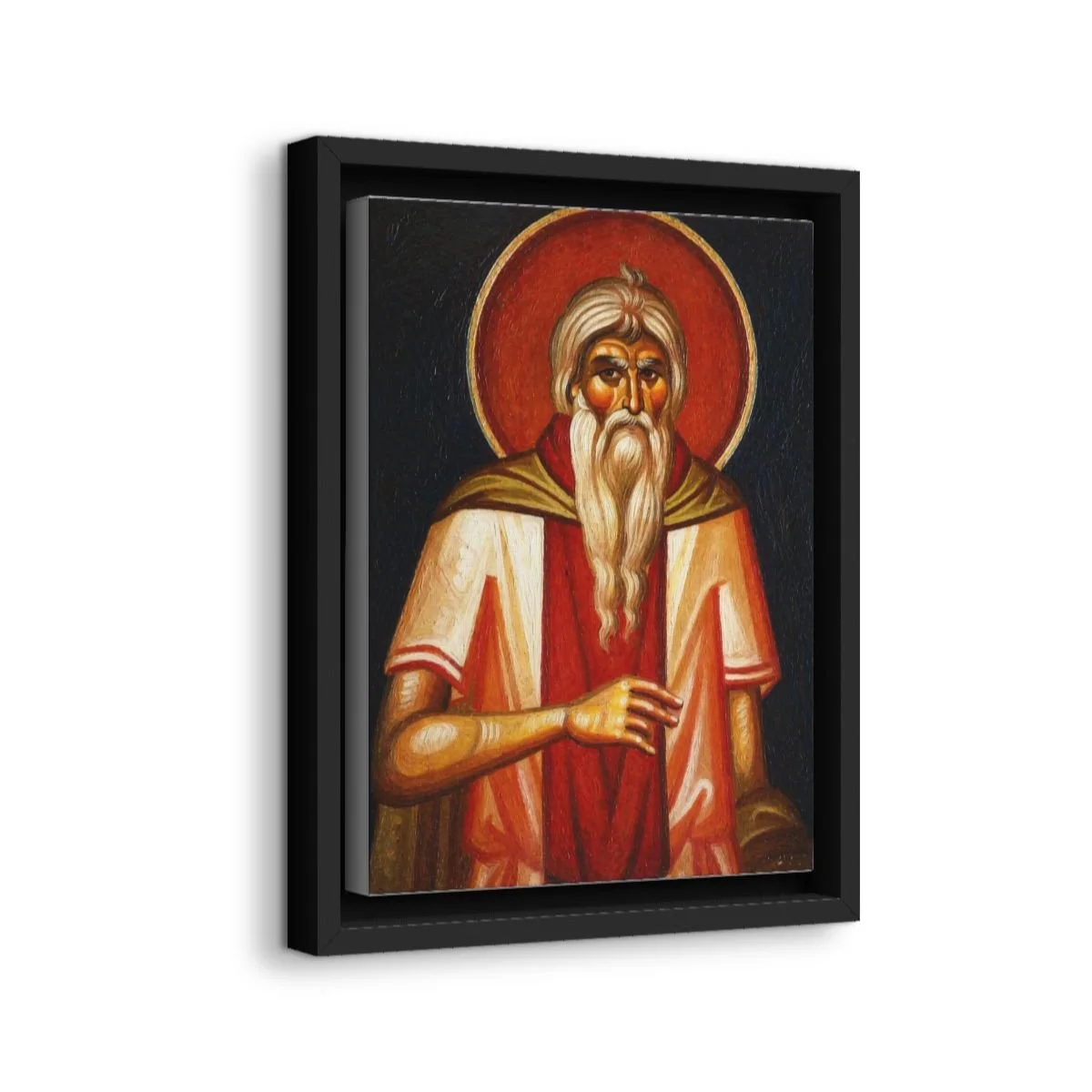 Saint Symeon the Fool of Emesa icon on gallery-wrapped canvas, product photo 2