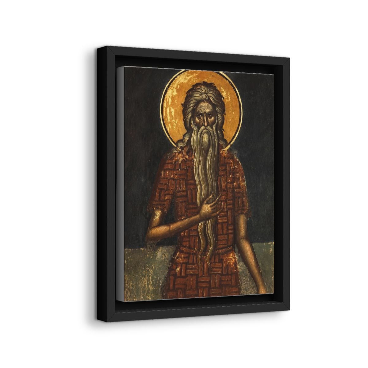 Saint Paul of Thebes icon on gallery-wrapped canvas, product photo 2