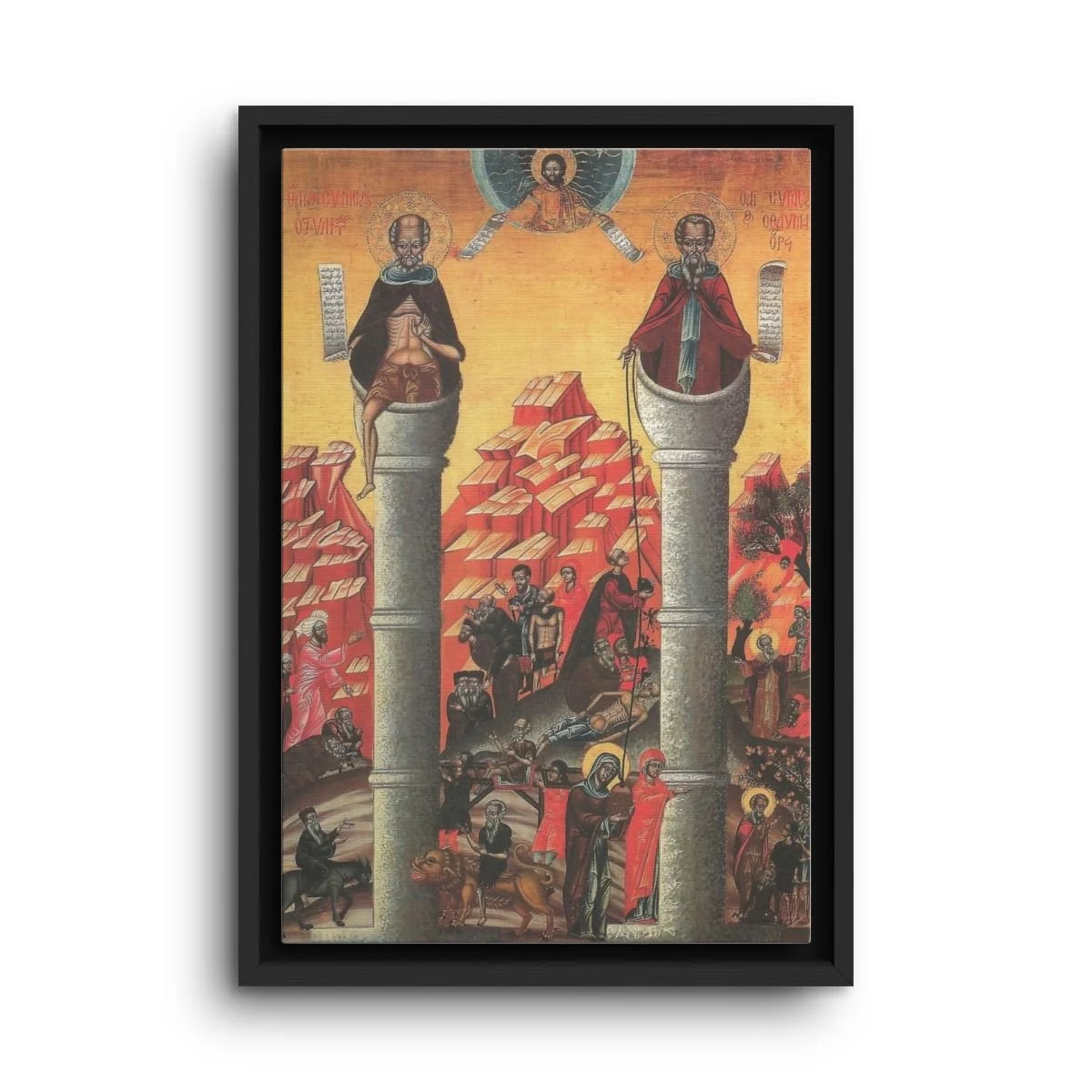 Saint Simeon Stylites the Elder framed canvas icon print