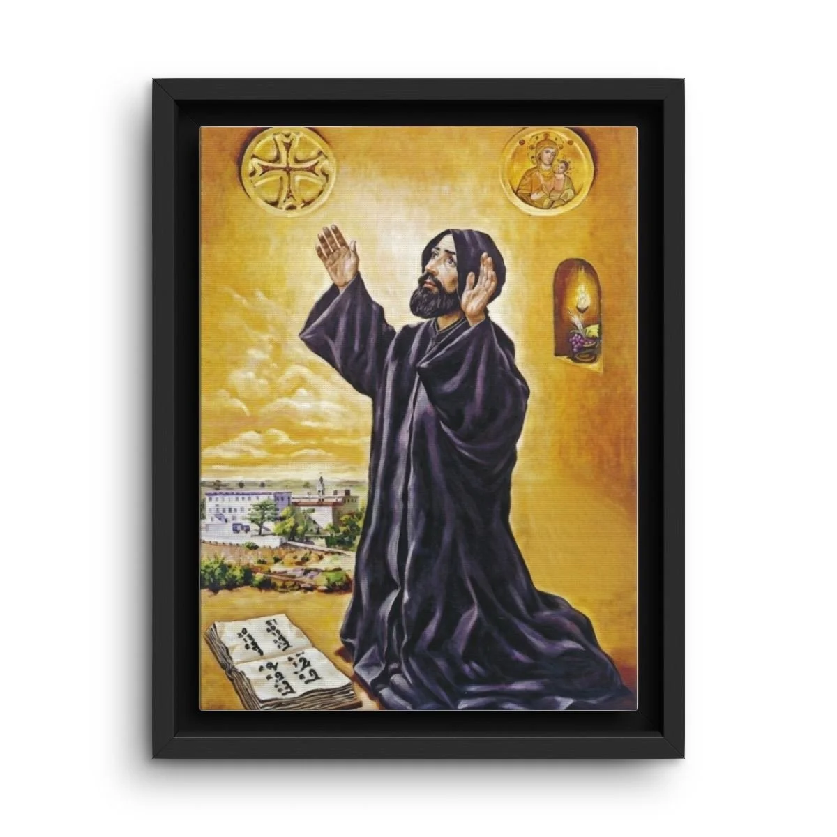 Saint Nimatullah Kassab Al-Hardini framed canvas icon print