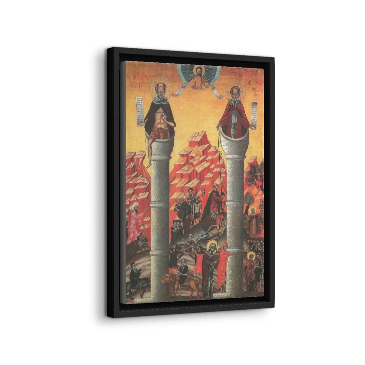 Saint Simeon Stylites the Elder icon on gallery-wrapped canvas, product photo 3