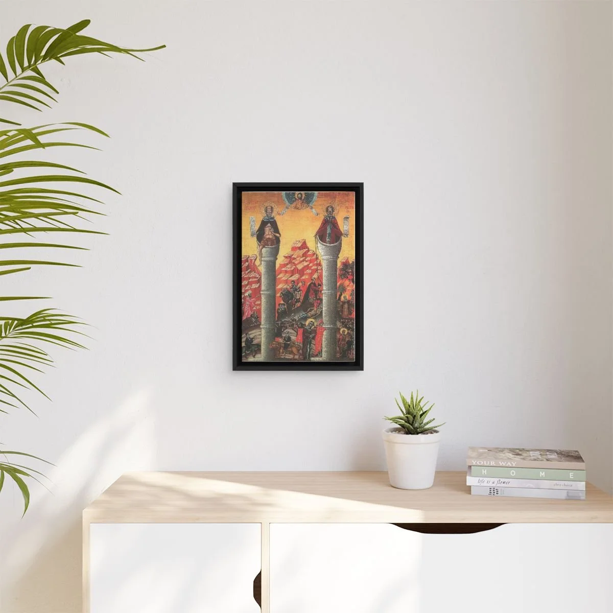 Saint Simeon Stylites the Elder icon on gallery-wrapped canvas, product photo 4