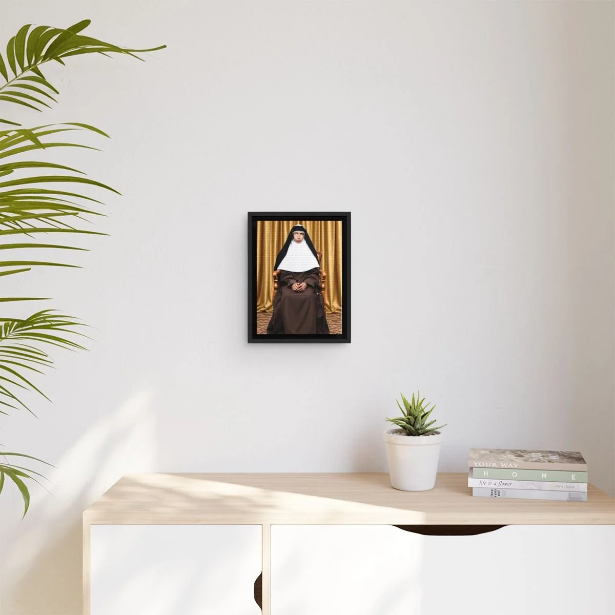 Blessed Mariam Thresia icon on gallery-wrapped canvas, product photo 3