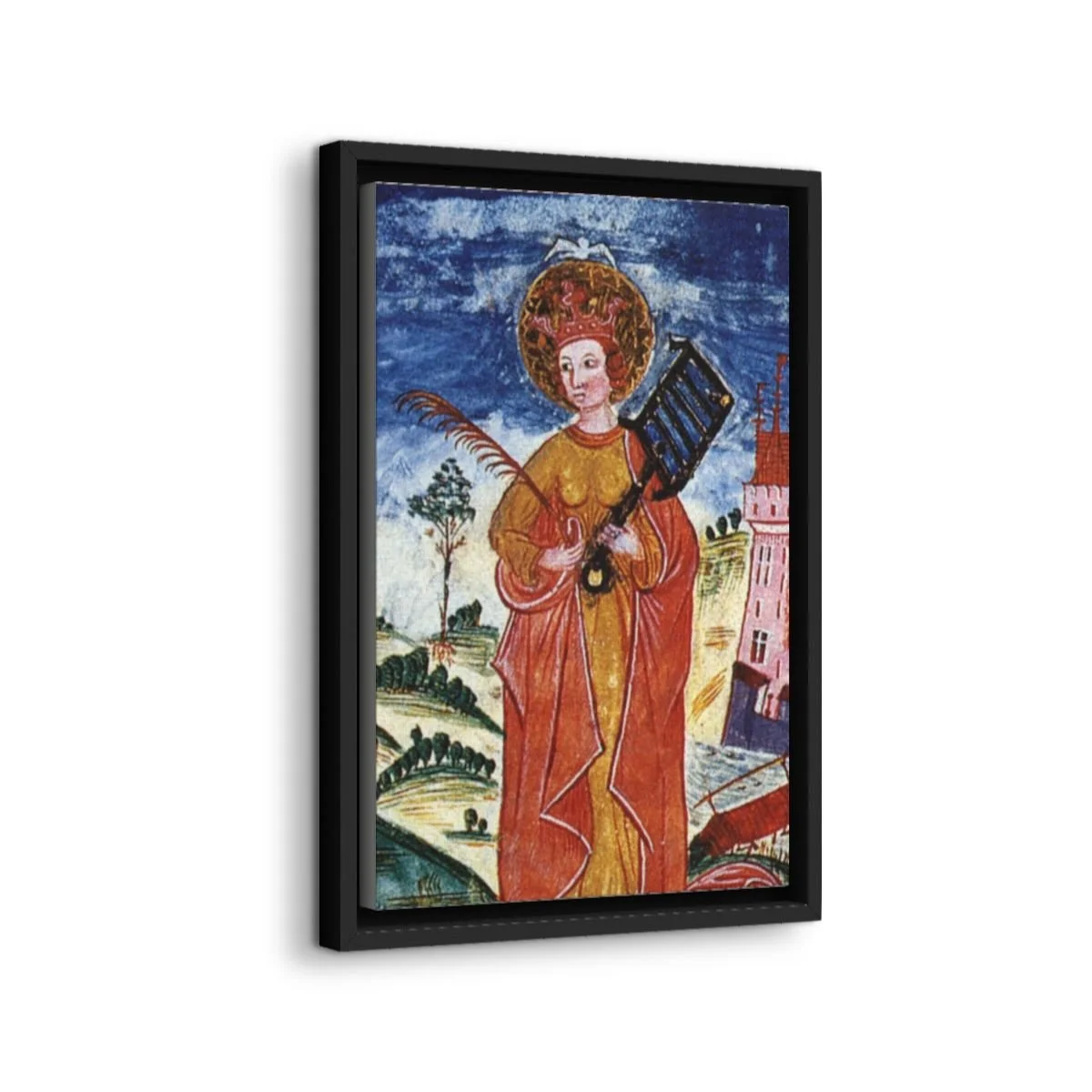 Saint Faith of Conques icon on gallery-wrapped canvas, product photo 2