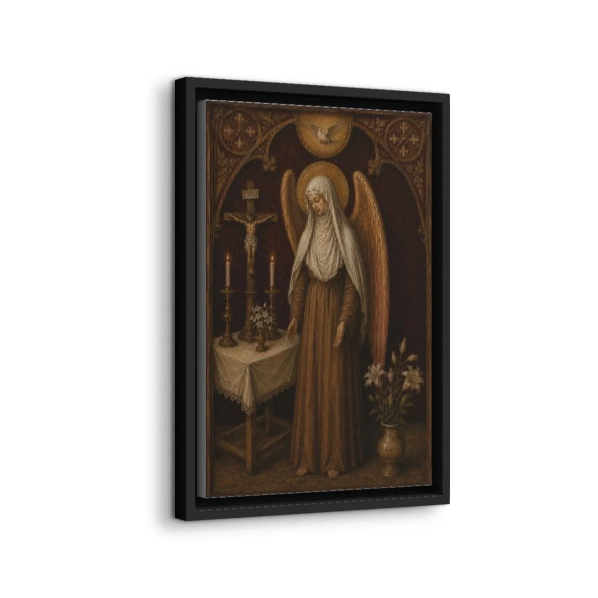Saint Christina the Astonishing icon on gallery-wrapped canvas, product photo 2
