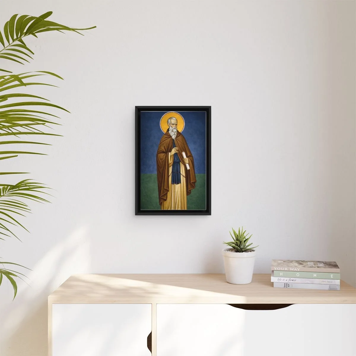 Abba Poemen the Great icon on gallery-wrapped canvas, product photo 3