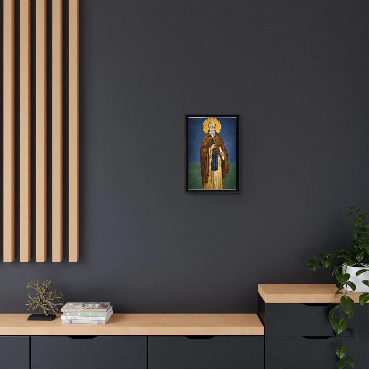Abba Poemen the Great icon on gallery-wrapped canvas, product photo 4