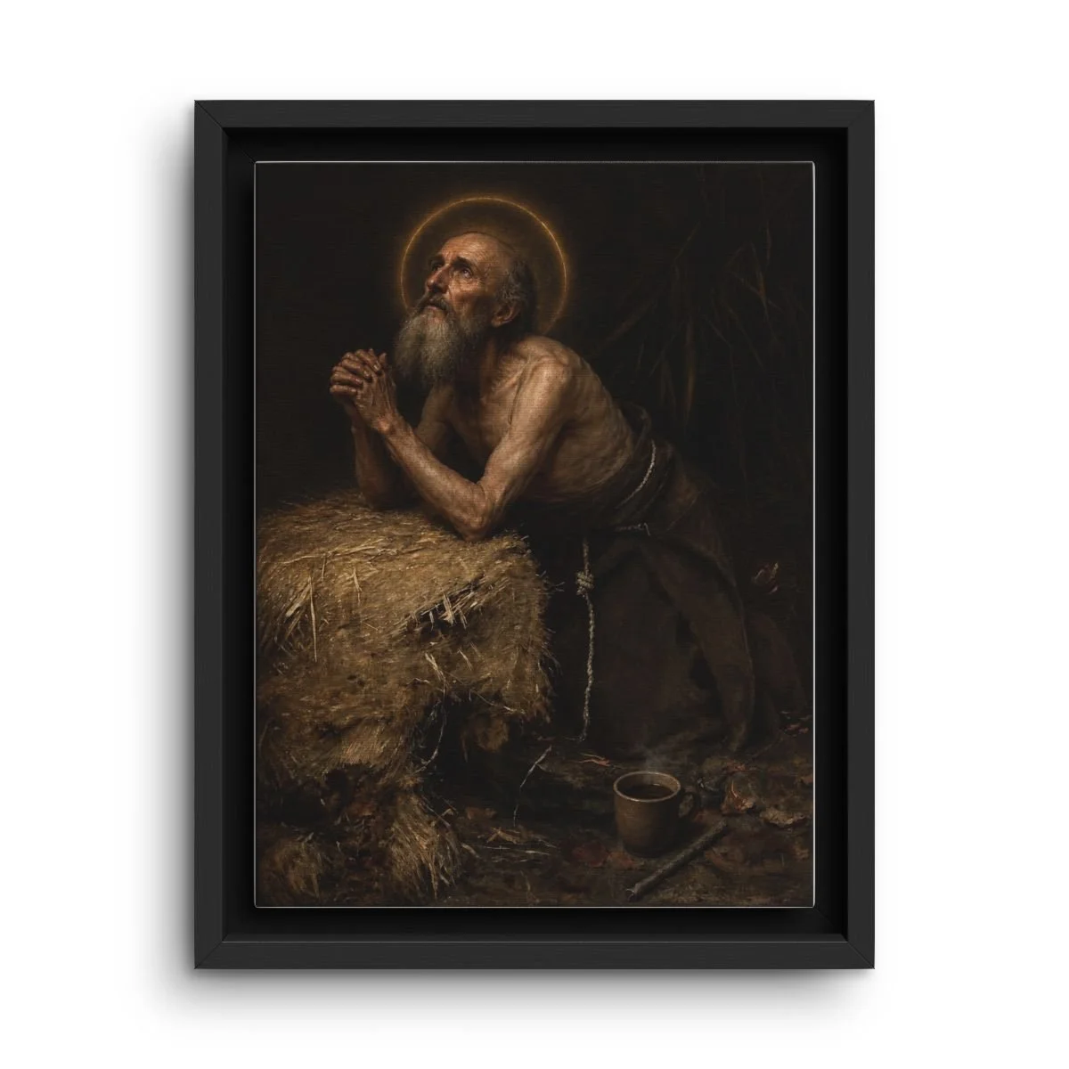 Saint Drogo framed canvas icon print
