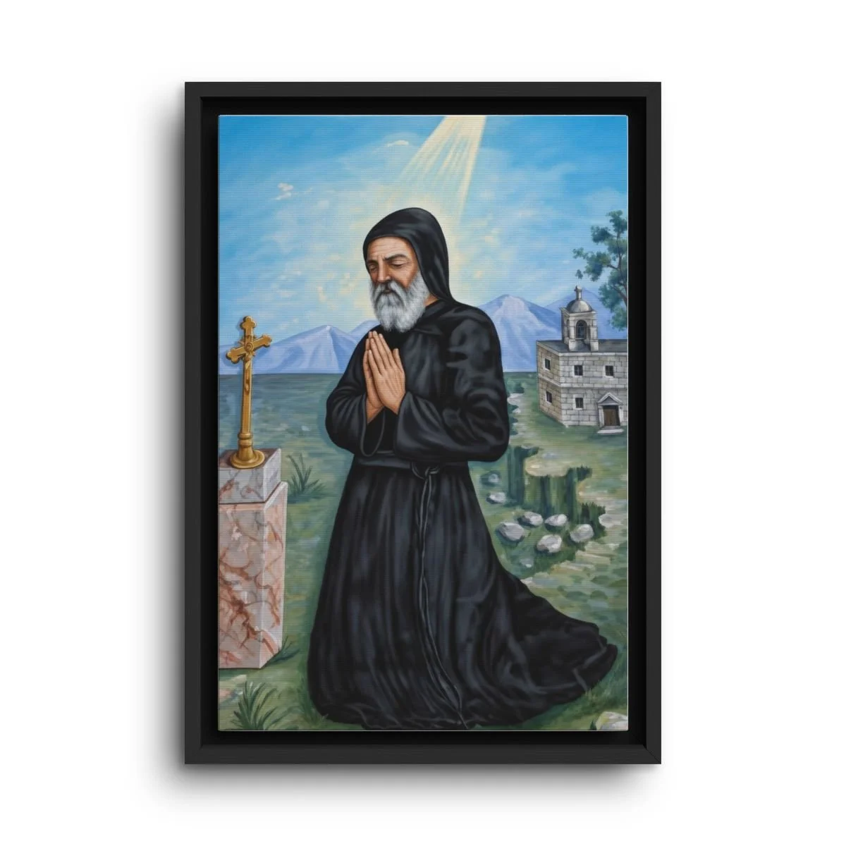 Saint Awtel framed canvas icon print