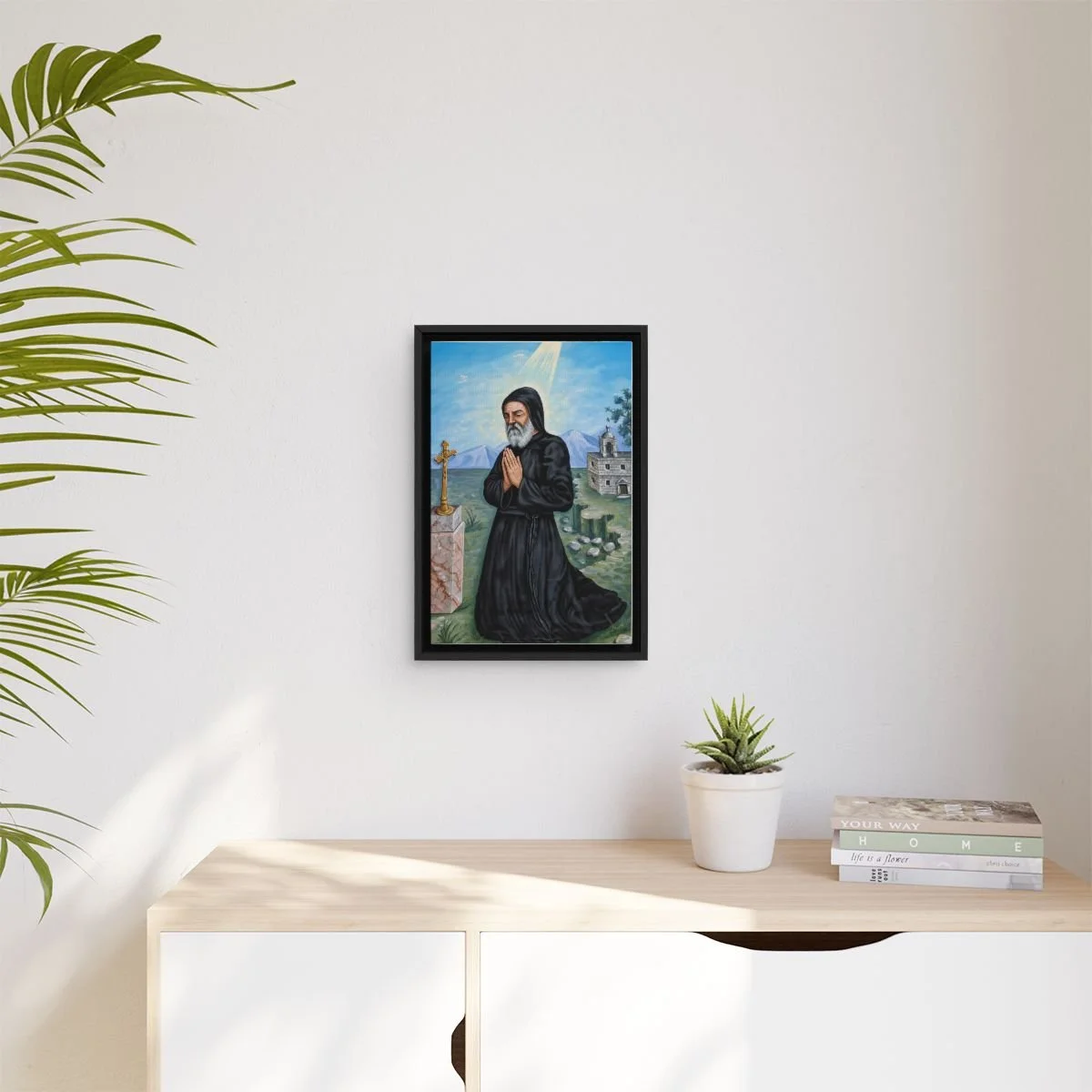 Saint Awtel icon on gallery-wrapped canvas, product photo 3
