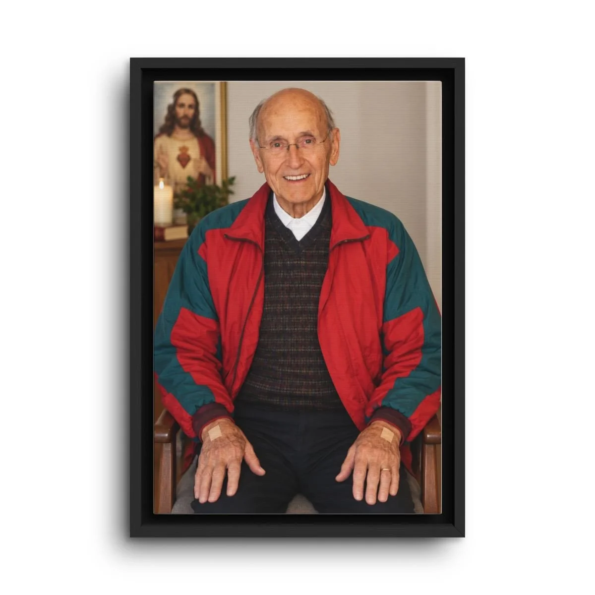 Servant of God Irving C. “Francis” Houle framed canvas icon print