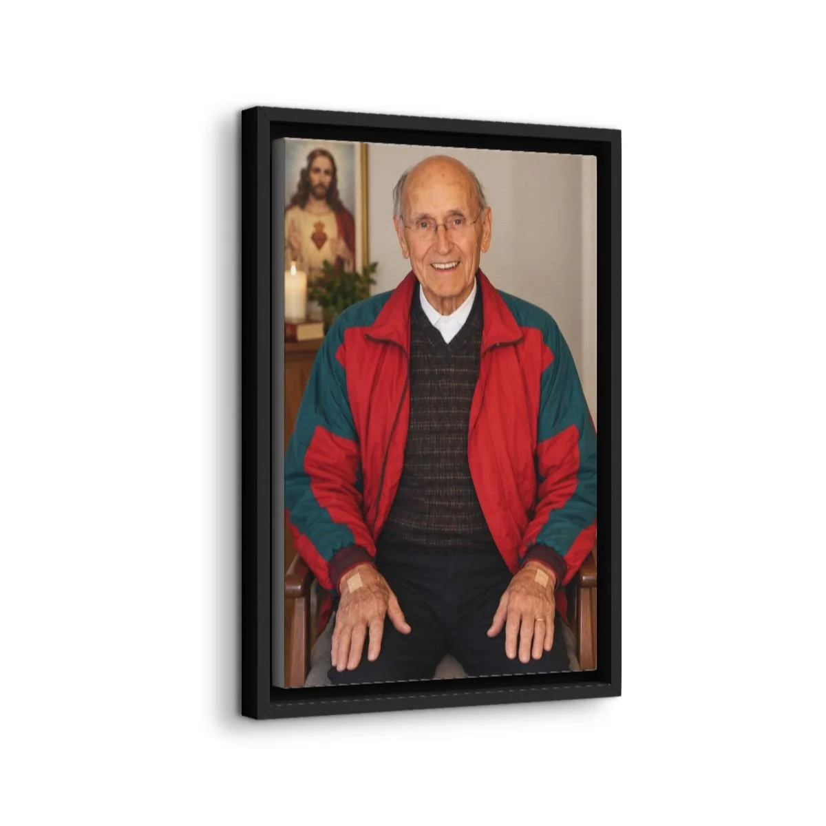 Servant of God Irving C. “Francis” Houle icon on gallery-wrapped canvas, product photo 2