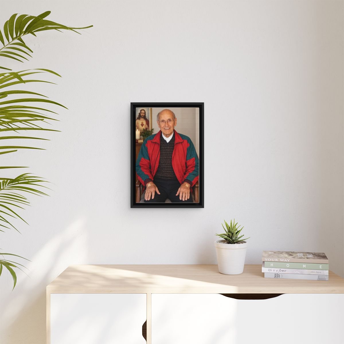 Servant of God Irving C. “Francis” Houle icon on gallery-wrapped canvas, product photo 3
