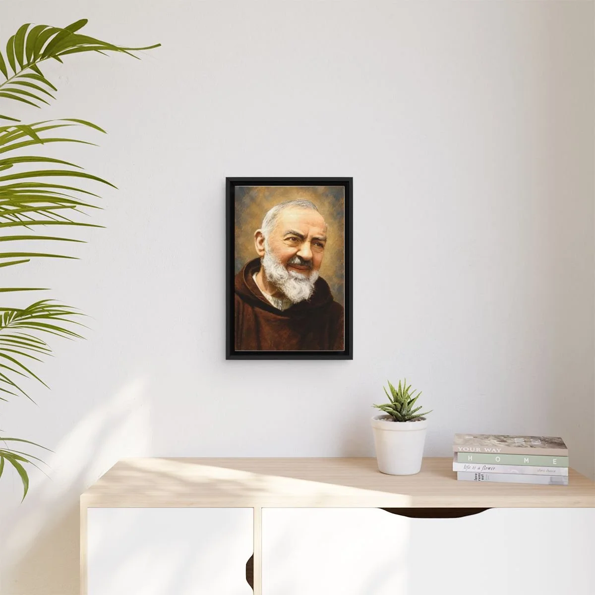 Saint Padre Pio icon on gallery-wrapped canvas, product photo 3