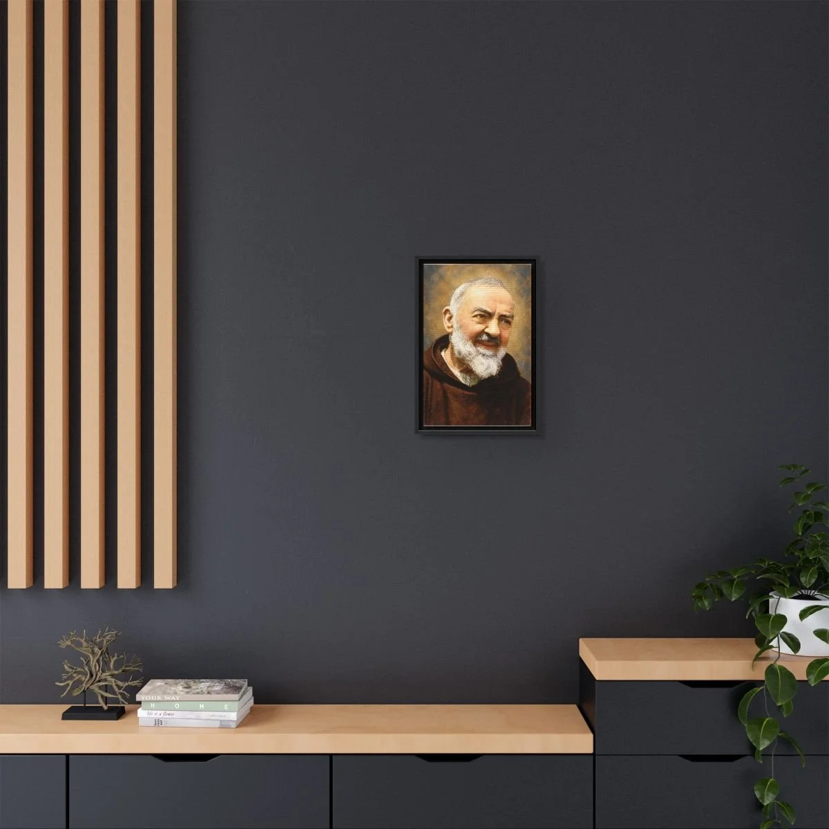 Saint Padre Pio icon on gallery-wrapped canvas, product photo 4
