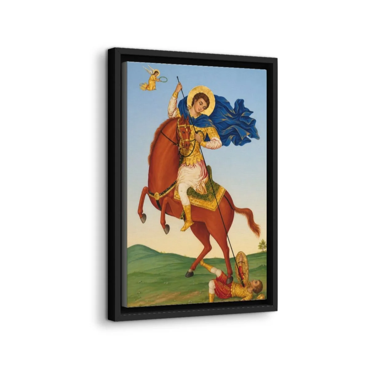 Demetrius of Thessaloniki icon on gallery-wrapped canvas, product photo 2