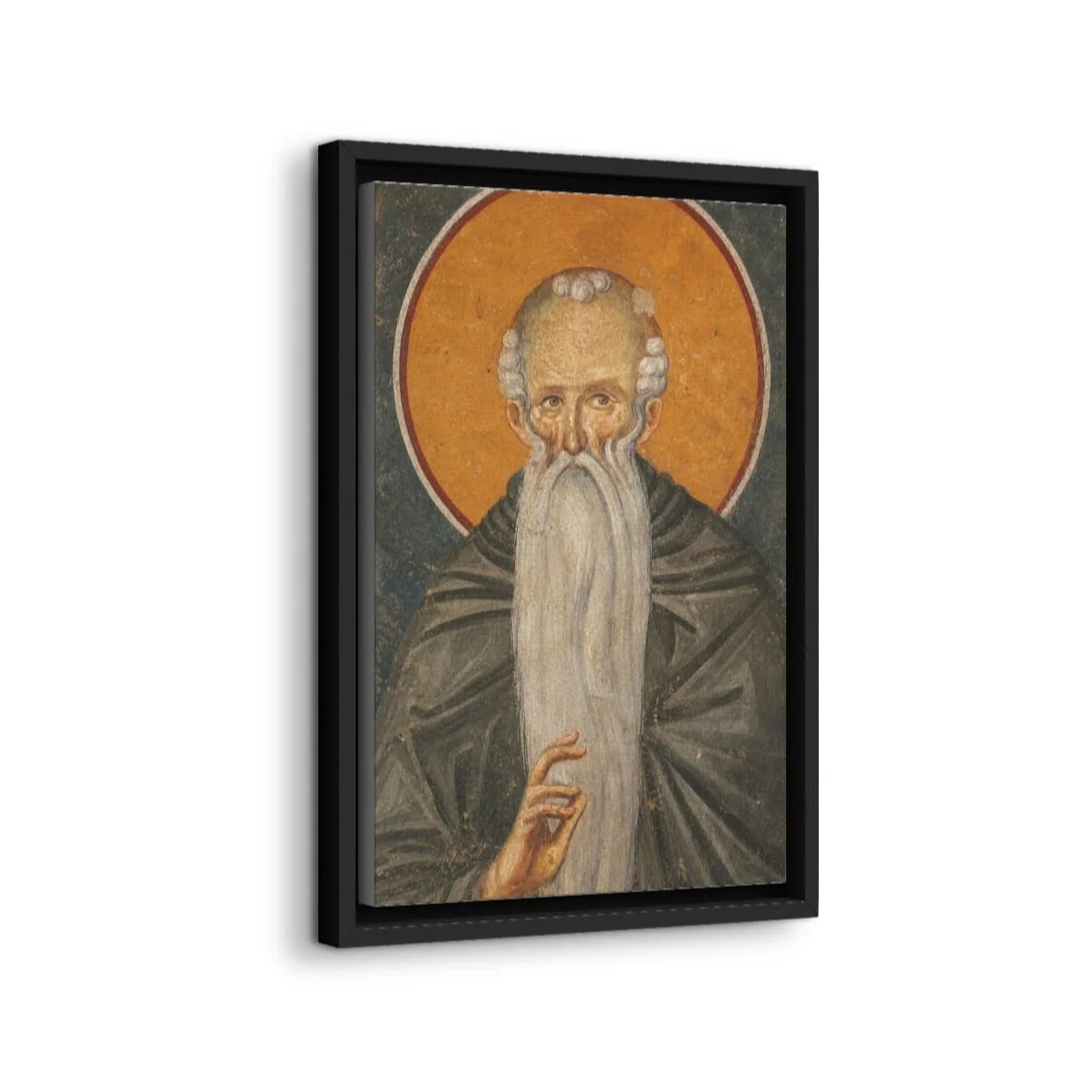 Saint Euthymius the Great icon on gallery-wrapped canvas, product photo 2