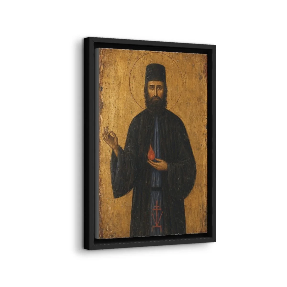Saint Ephraim of Nea Makri icon on gallery-wrapped canvas, product photo 2