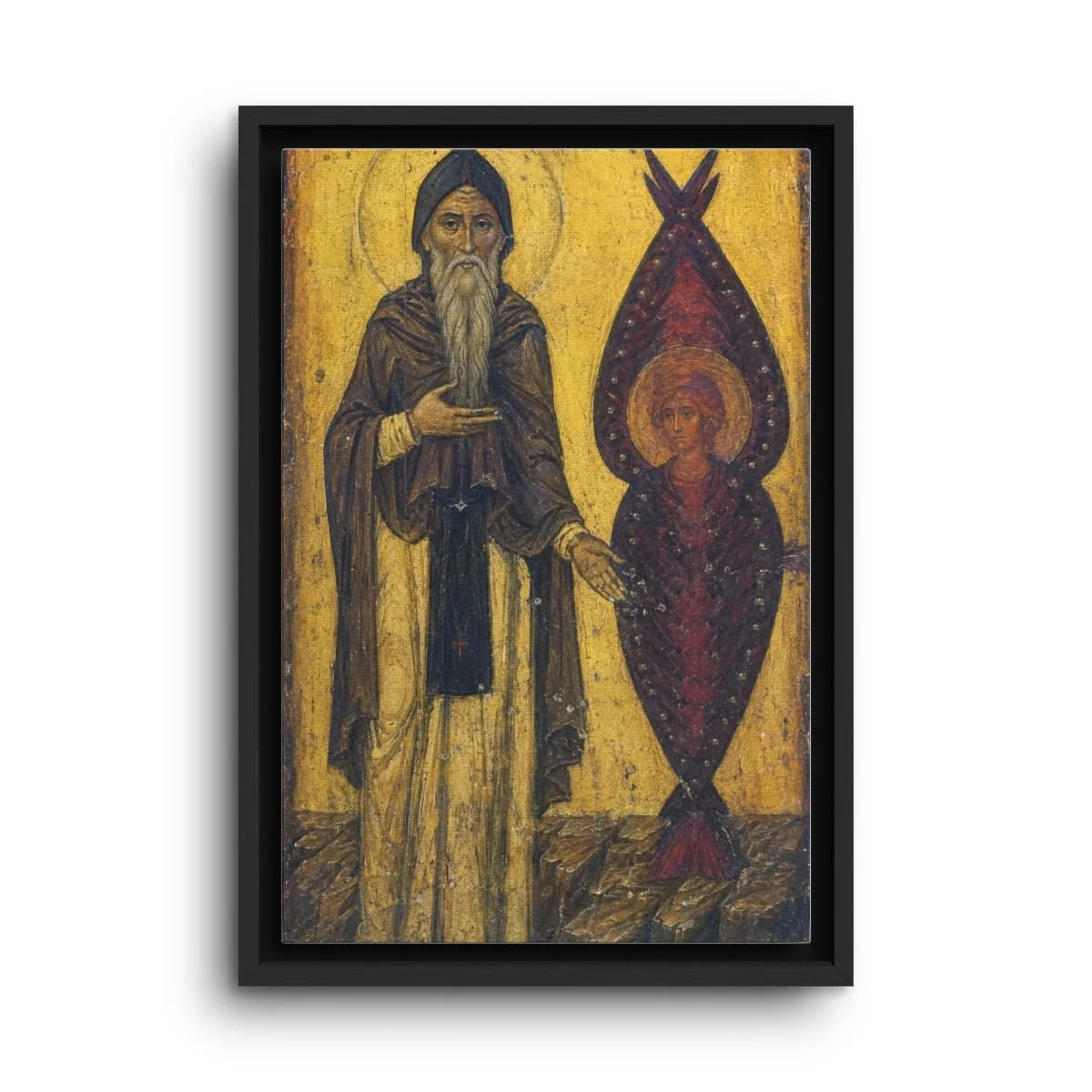 Saint Macarius the Great framed canvas icon print