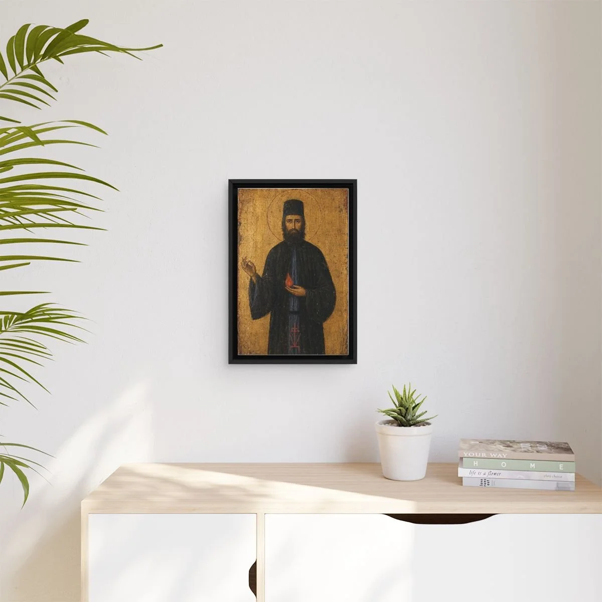 Saint Ephraim of Nea Makri icon on gallery-wrapped canvas, product photo 3