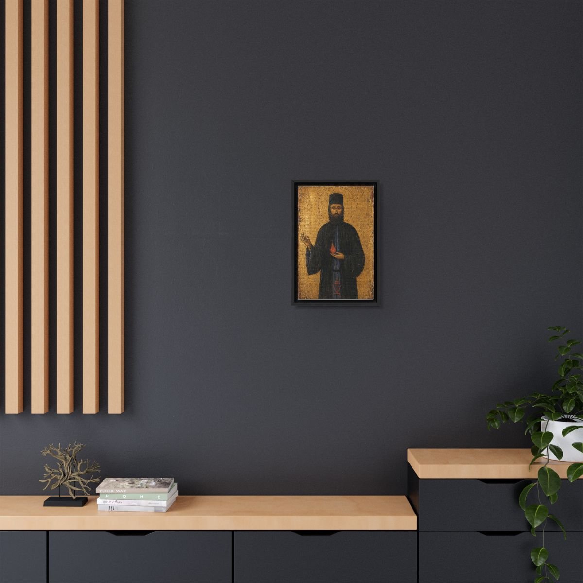 Saint Ephraim of Nea Makri icon on gallery-wrapped canvas, product photo 4