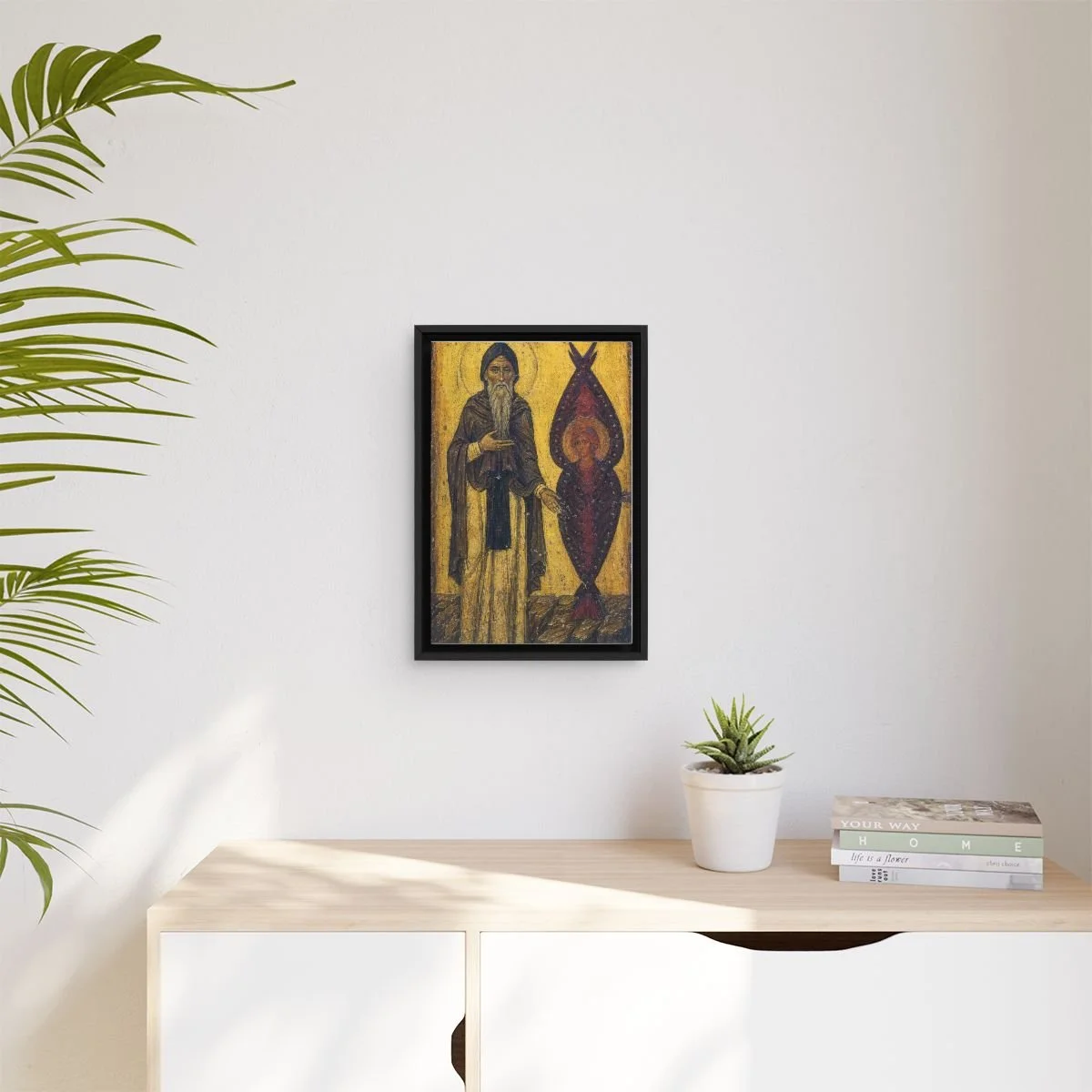 Saint Macarius the Great icon on gallery-wrapped canvas, product photo 3