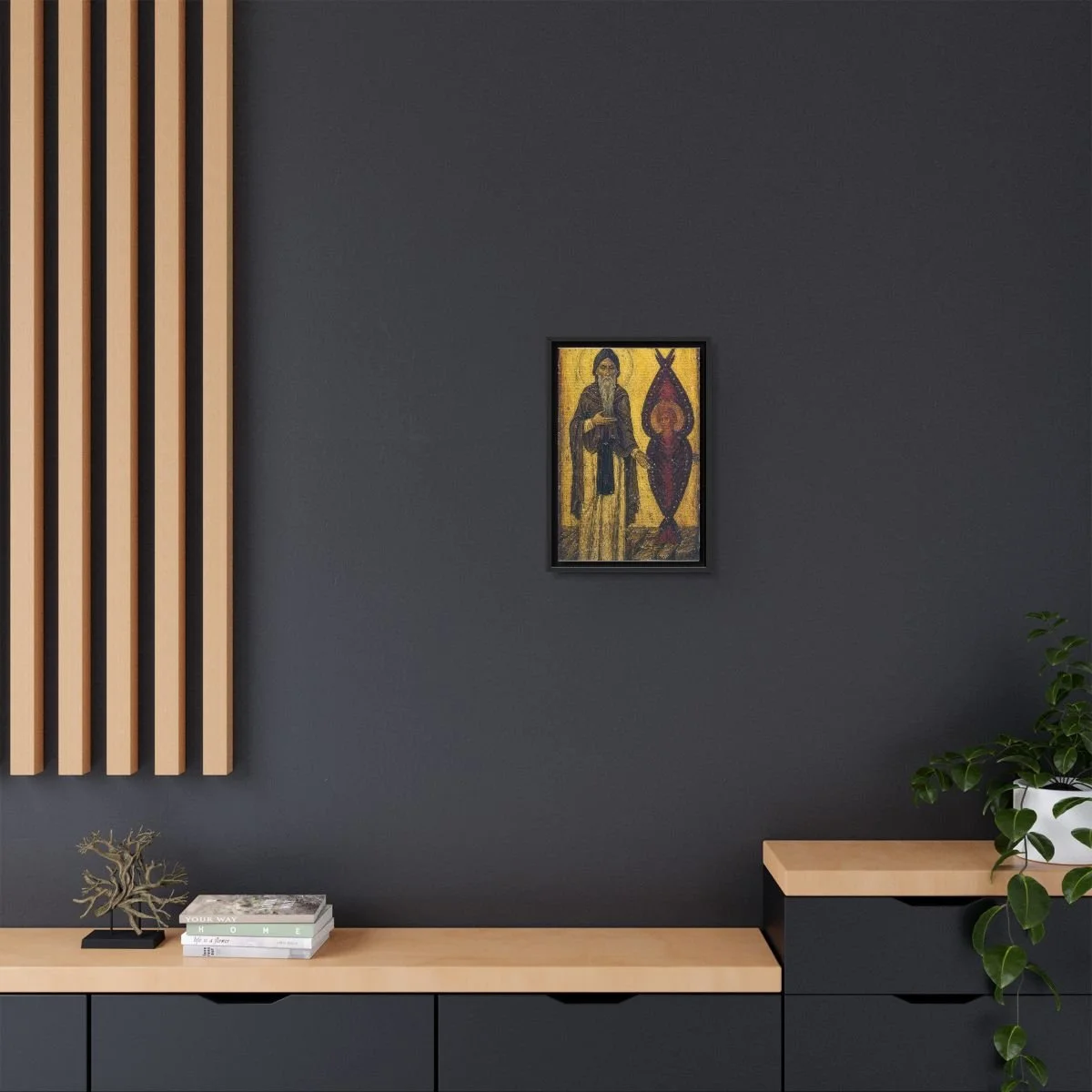 Saint Macarius the Great icon on gallery-wrapped canvas, product photo 4