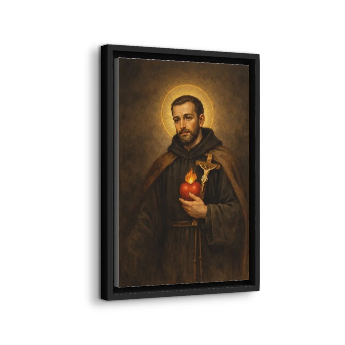 Saint John of Damascus icon on gallery-wrapped canvas, product photo 2