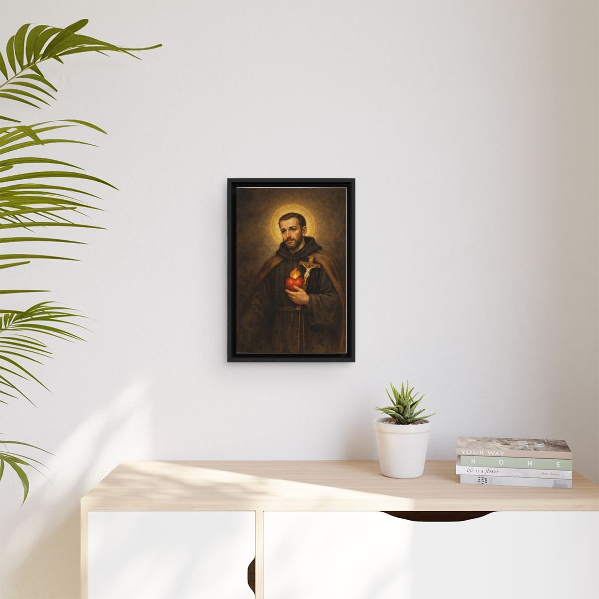 Saint John of Damascus icon on gallery-wrapped canvas, product photo 3