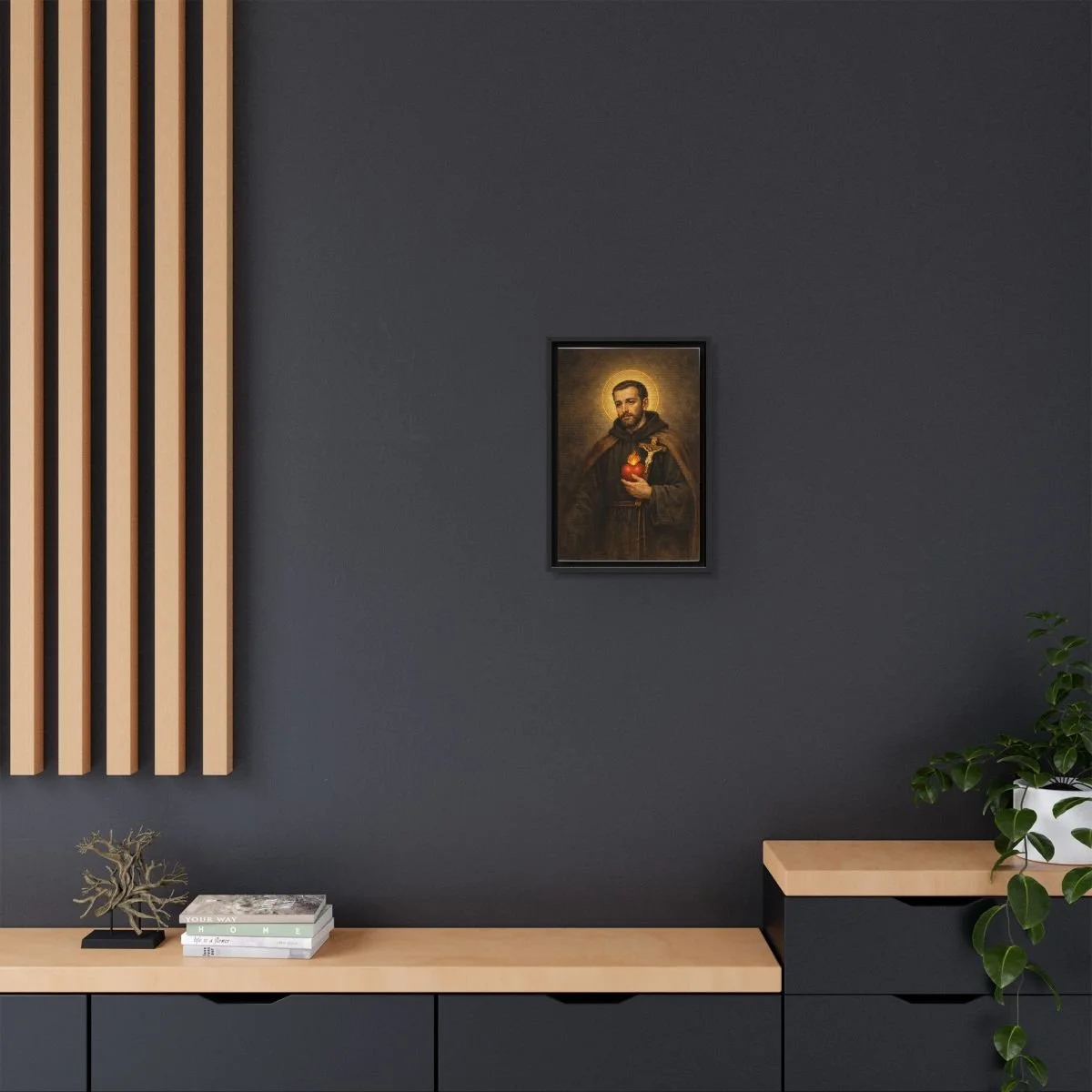 Saint John of Damascus icon on gallery-wrapped canvas, product photo 4
