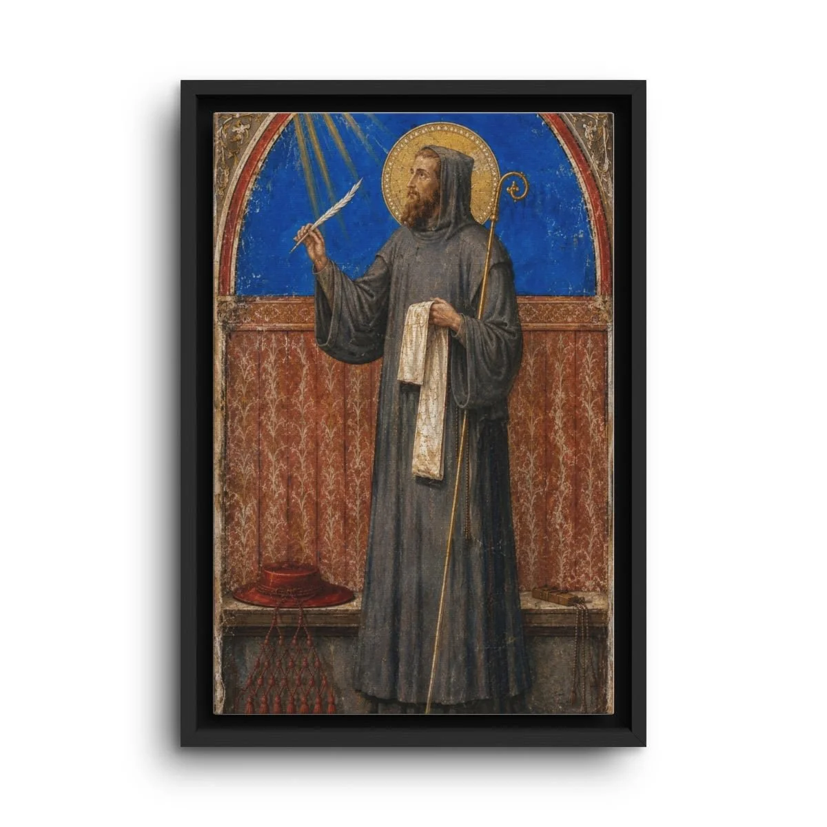 Saint Peter Damian framed canvas icon print