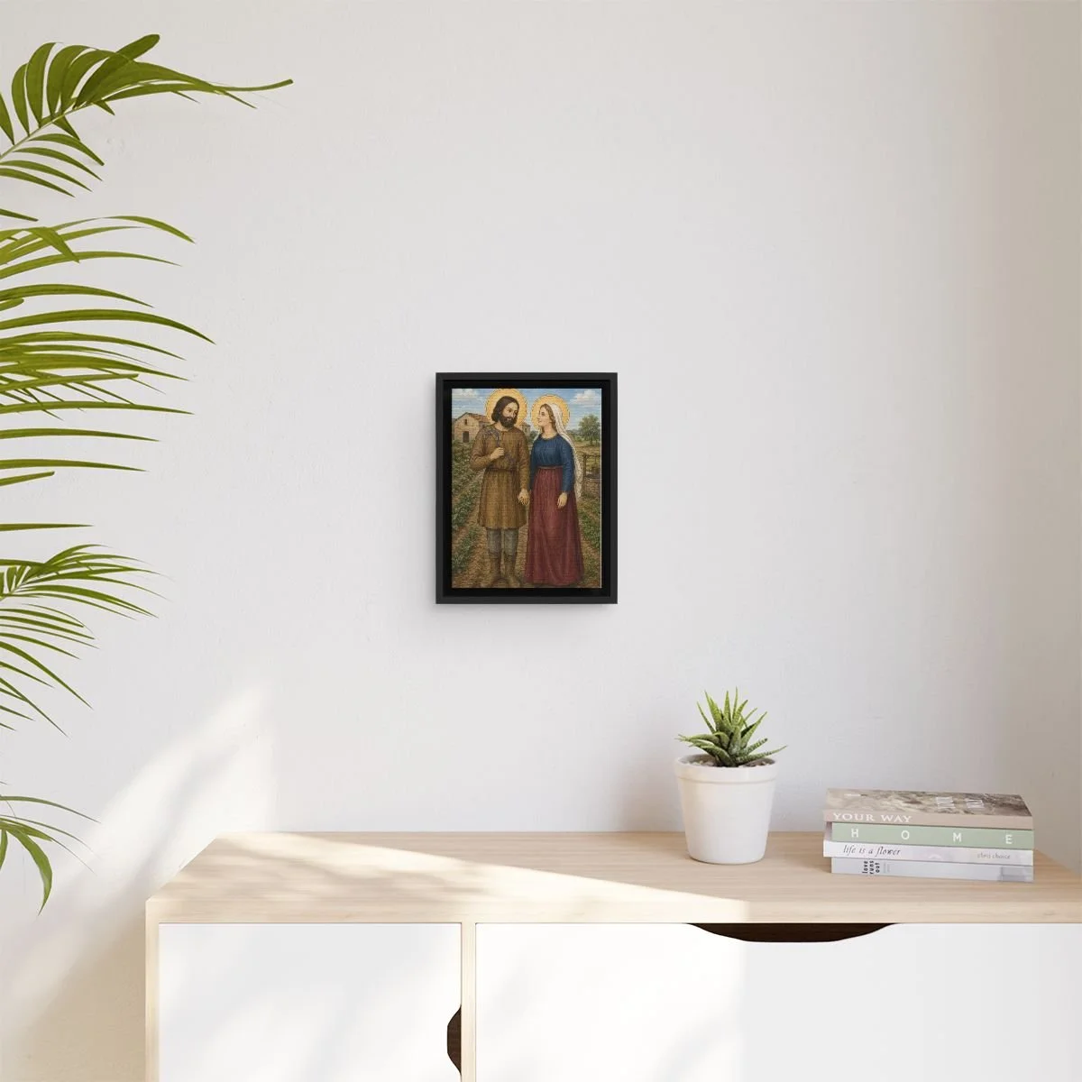 Saint Isidore of Seville icon on gallery-wrapped canvas, product photo 3