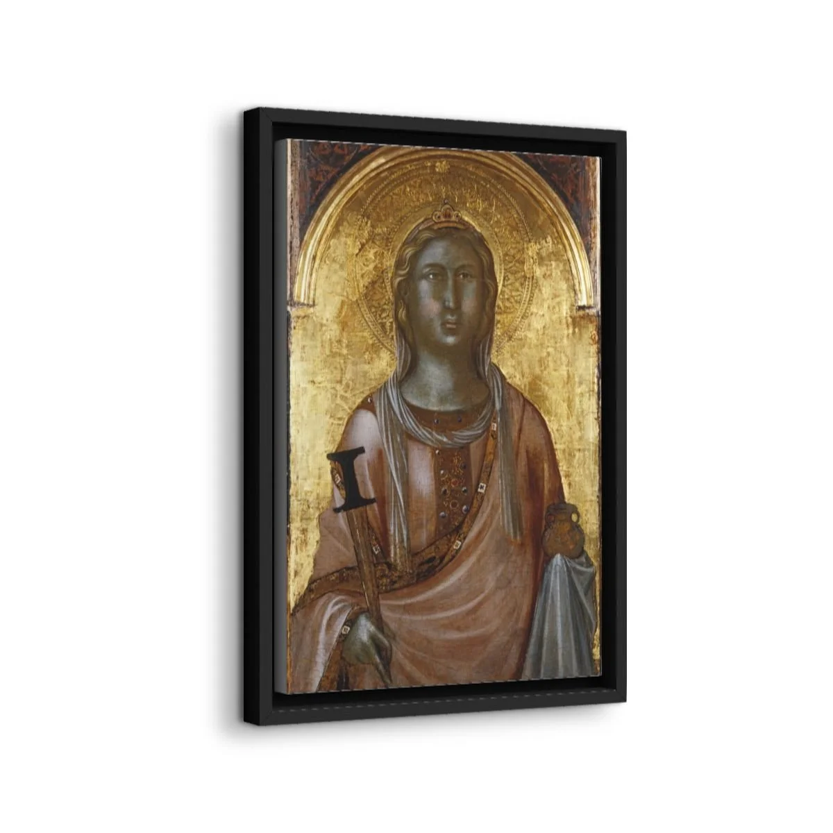 Saint Lucy icon on gallery-wrapped canvas, product photo 2