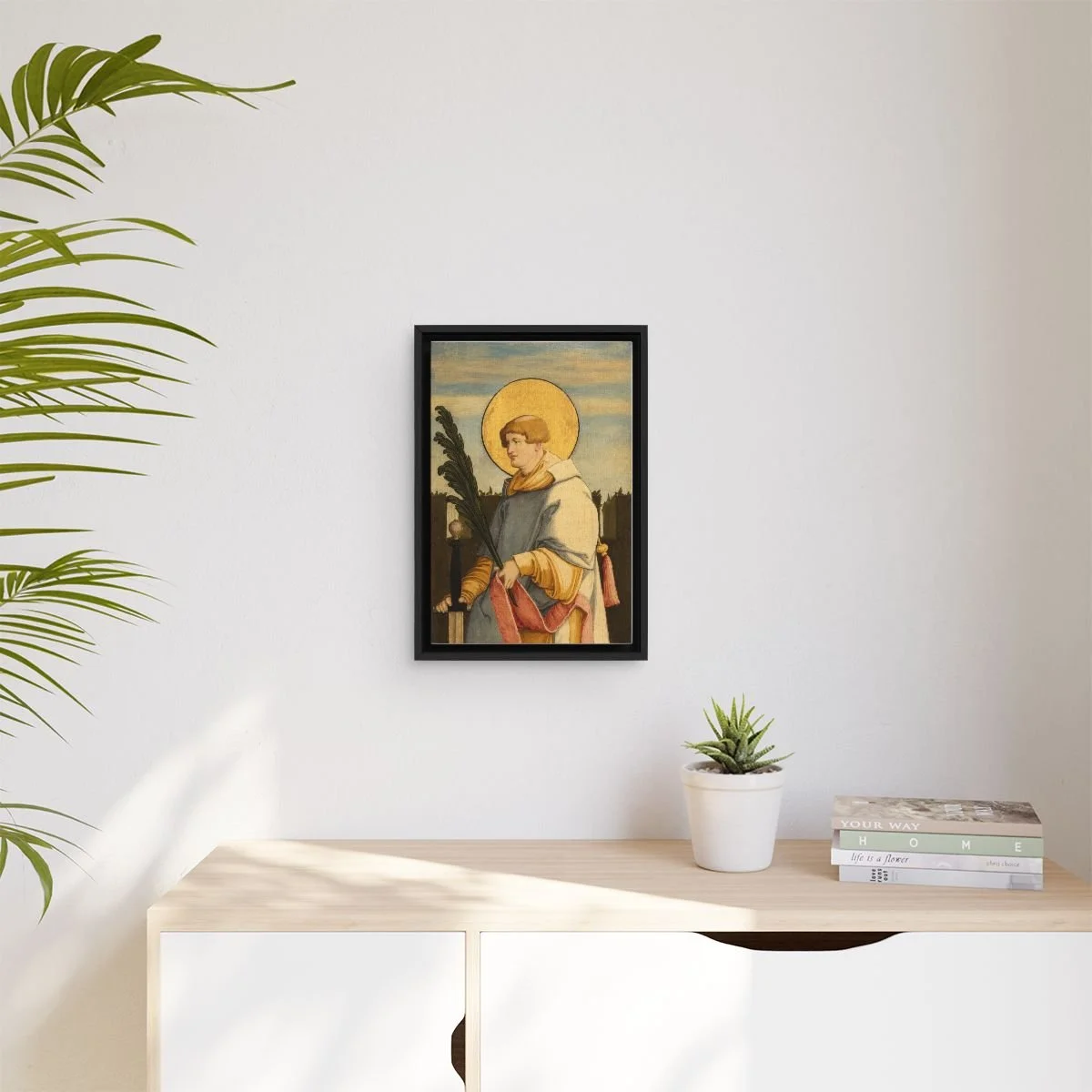 Saint Cyriacus of Rome icon on gallery-wrapped canvas, product photo 3