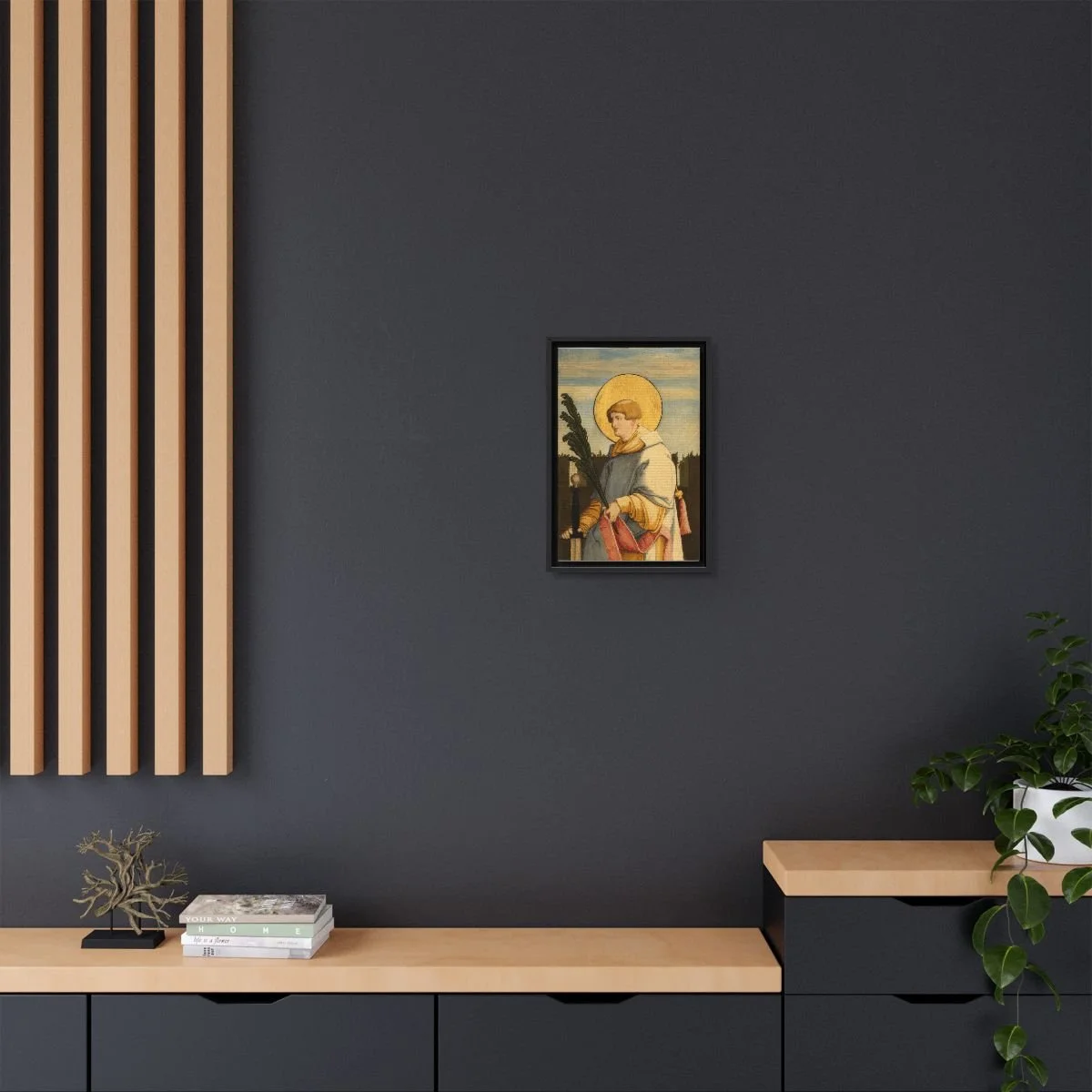 Saint Cyriacus of Rome icon on gallery-wrapped canvas, product photo 4